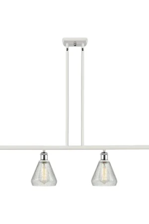 Ballston Conesus 4 Light 48 inch White and Polished Chrome Island Light Ceiling Light, Ballston Best Price
