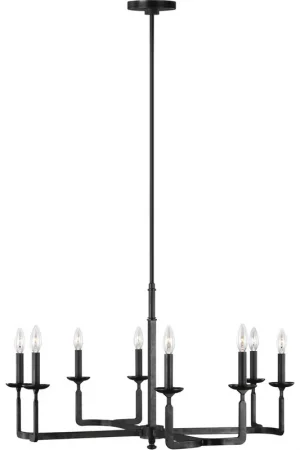 Ansley 8 Light 32 inch Aged Iron Chandelier Ceiling Light, Medium Hassle-Free Returns