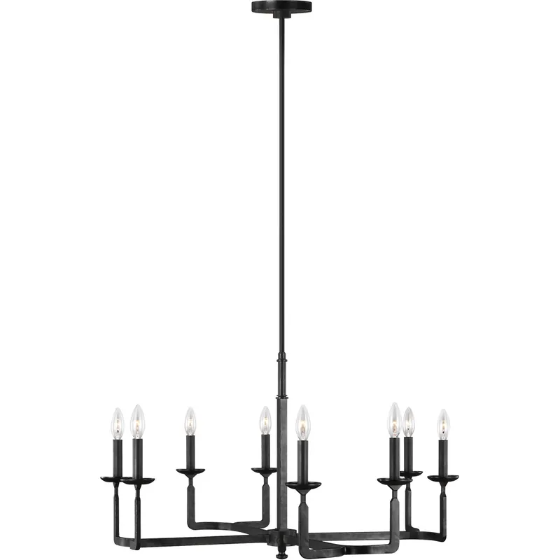 Ansley 8 Light 32 inch Aged Iron Chandelier Ceiling Light, Medium Hassle-Free Returns