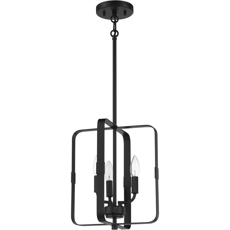 Stowe 3 Light 12 inch Flat Black Foyer Light Ceiling Light Price Drop