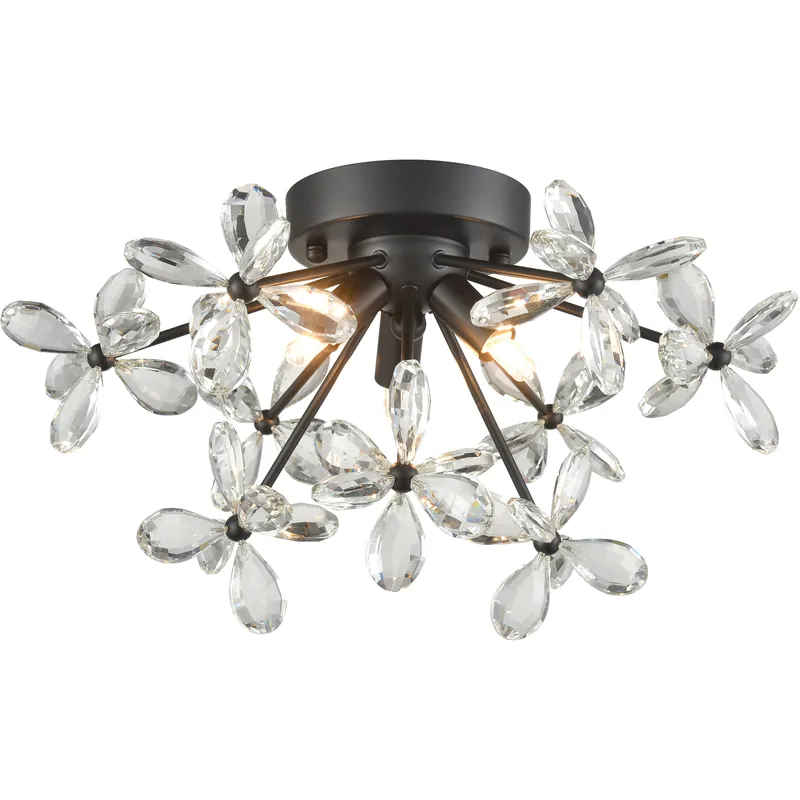 Adelle 3 Light 15.4 inch Matte Black Flush Mount Ceiling Light Sale
