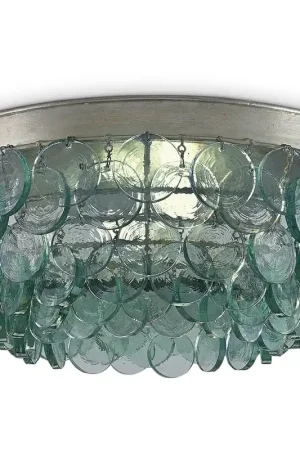 Clearance Braithwell 2 Light 16 inch Silver Leaf Flush Mount Ceiling Light
