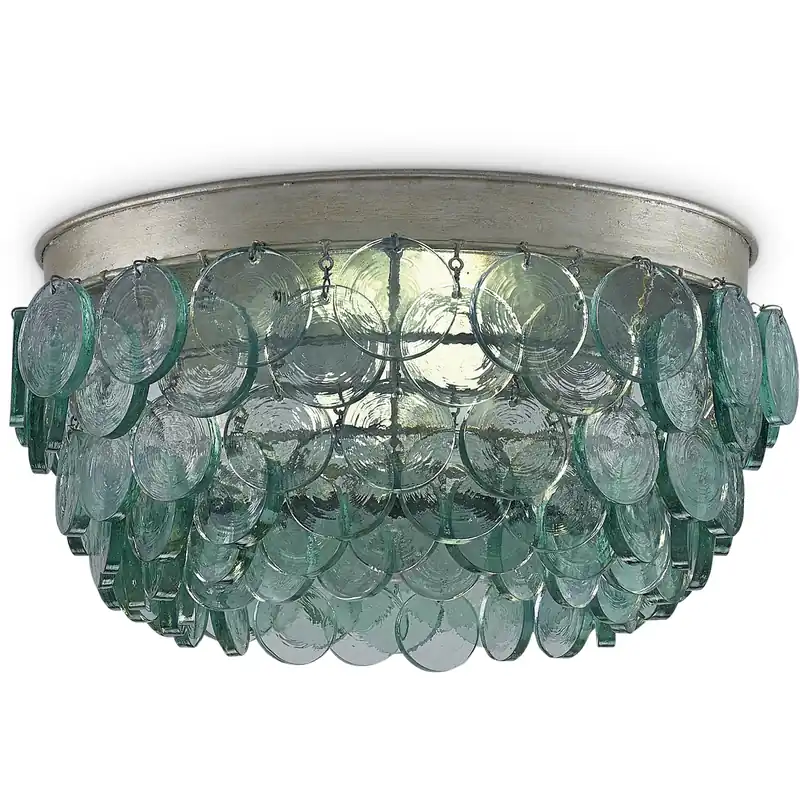 Clearance Braithwell 2 Light 16 inch Silver Leaf Flush Mount Ceiling Light
