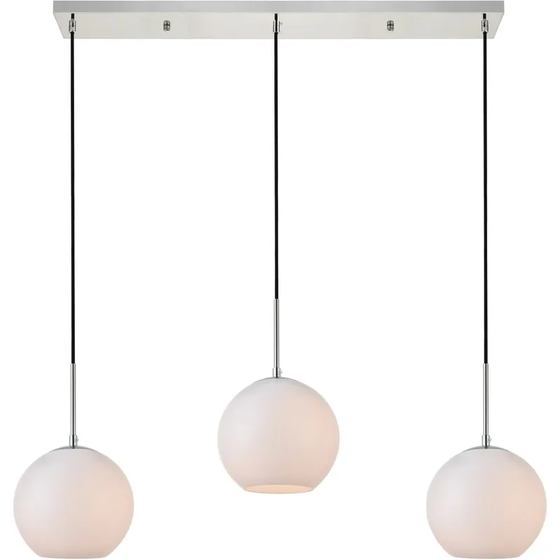 Baxter 3 Light 36 inch Chrome Pendant Ceiling Light Fast Shipping