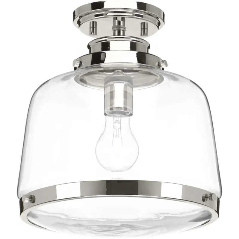 Final Sale Judson 1 Light 11 inch Polished Nickel Flush Mount Ceiling Light