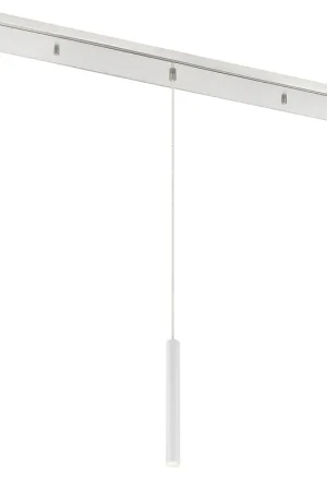Buy Direct Forest LED 46 inch Brushed Nickel Linear Chandelier Ceiling Light in 3, 17, Matte White Steel