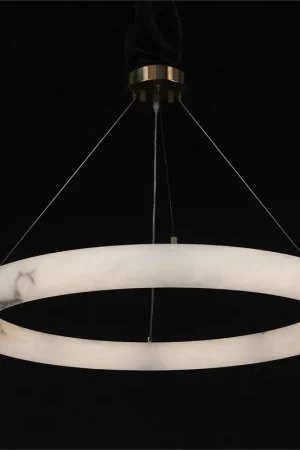 Alabaster Halo 36 inch Pendant Ceiling Light, Large Limited Edition