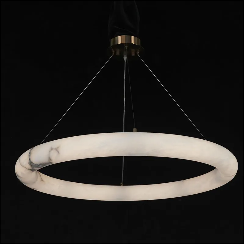 Alabaster Halo 36 inch Pendant Ceiling Light, Large Limited Edition