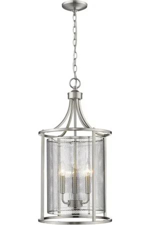 Best Seller Verona 3 Light 14 inch Brushed Nickel Foyer Pendant Ceiling Light
