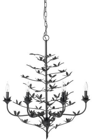 Blooming 12 Light 30 inch Black Chandelier Ceiling Light Special Offer