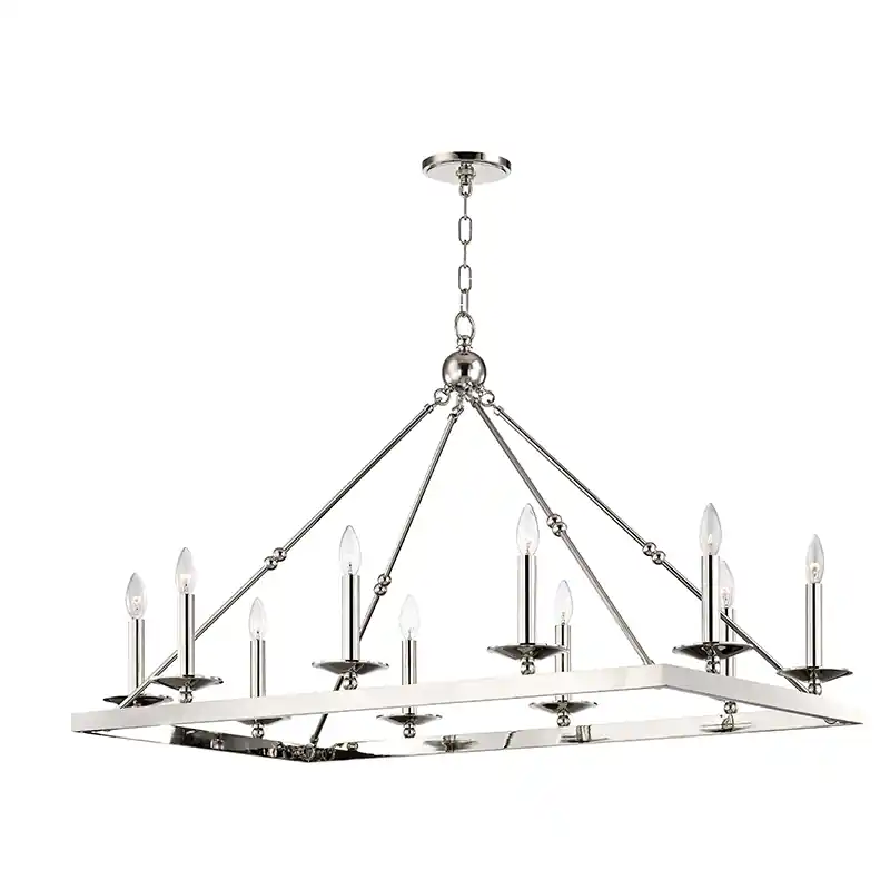 Allendale 10 Light 23.25 inch Polished Nickel Chandelier Ceiling Light Best Seller