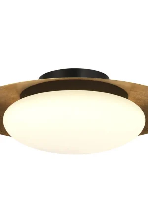 Zinola LED 18 inch Sand Coal and Halcyon Gold Flush Mount Ceiling Light Top Rated