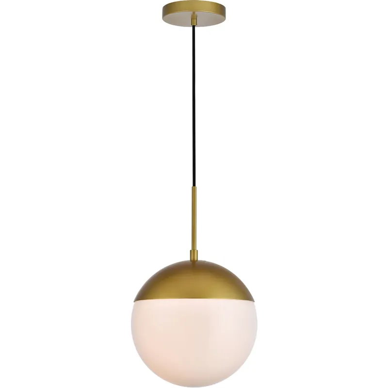 Eclipse 1 Light 10 inch Brass Pendant Ceiling Light Genuine