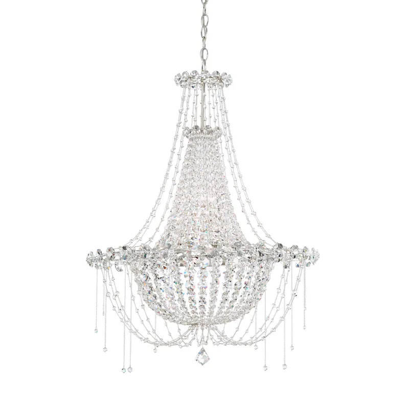 Chrysalita 6 Light Polished Stainless Steel Chandelier Ceiling Light in Radiance Bargain