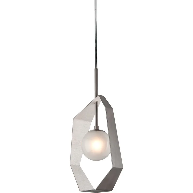 Origami 1 Light 11.75 inch Graphite with Silver Leaf Pendant Ceiling Light Warranty Included