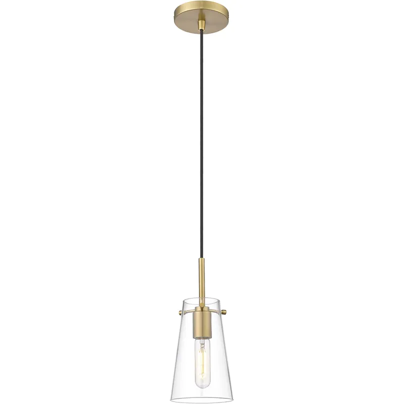 Kira 1 Light 5 inch Modern Gold Pendant Ceiling Light Crafted