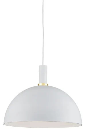 Buy Today Archibald 1 Light 15.75 inch White With Gold Detail Pendant Ceiling Light