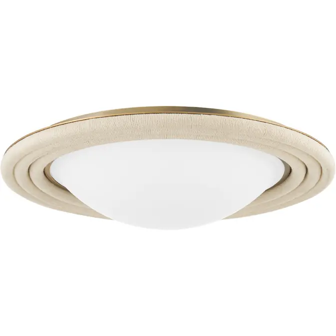 Markdown Zion 1 Light 16 inch Patina Brass Flush Mount Ceiling Light