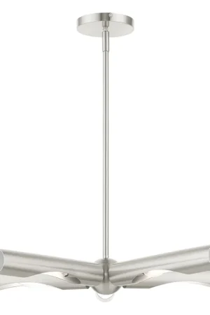 Acra 5 Light 28 inch Brushed Nickel Chandelier Ceiling Light Price Cut
