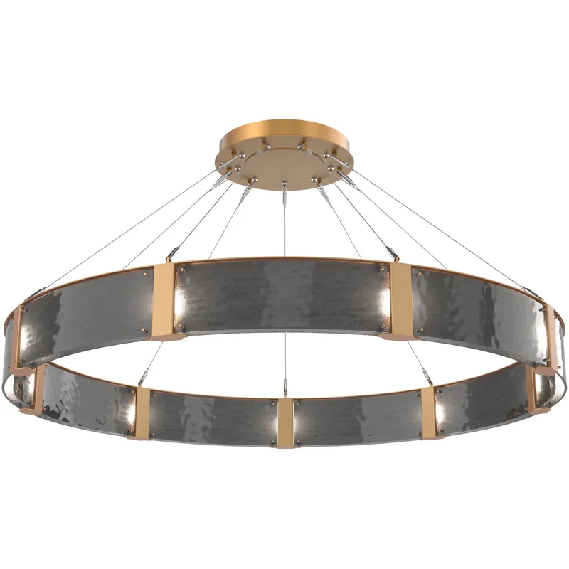 Parallel LED Novel Brass Chandelier Ceiling Light, Ring Shop Now