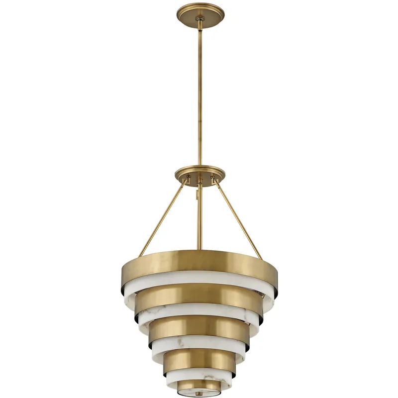 Fan Favorite Lisa McDennon Echelon 4 Light 18 inch Heritage Brass Indoor Chandelier Ceiling Light