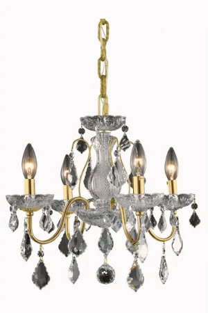 Certified St. Francis 4 Light 17 inch Gold Dining Chandelier Ceiling Light in Royal Cut