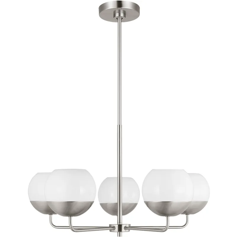 Alvin 5 Light 26 inch Brushed Nickel Chandelier Ceiling Light Viral