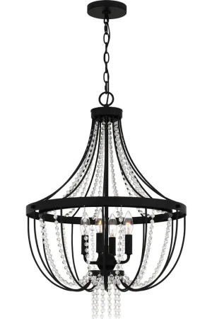 Best Seller Adelaide 4 Light 20 inch Matte Black Pendant Ceiling Light