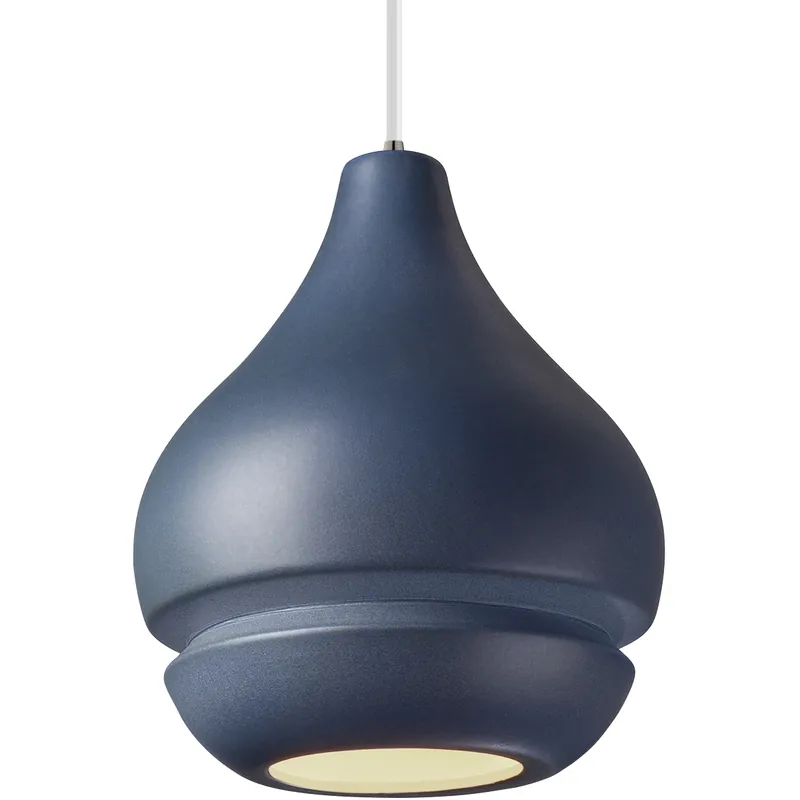 Radiance 1 Light 8 inch Midnight Sky Pendant Ceiling Light in White Cord, Brushed Nickel, Incandescent Certified