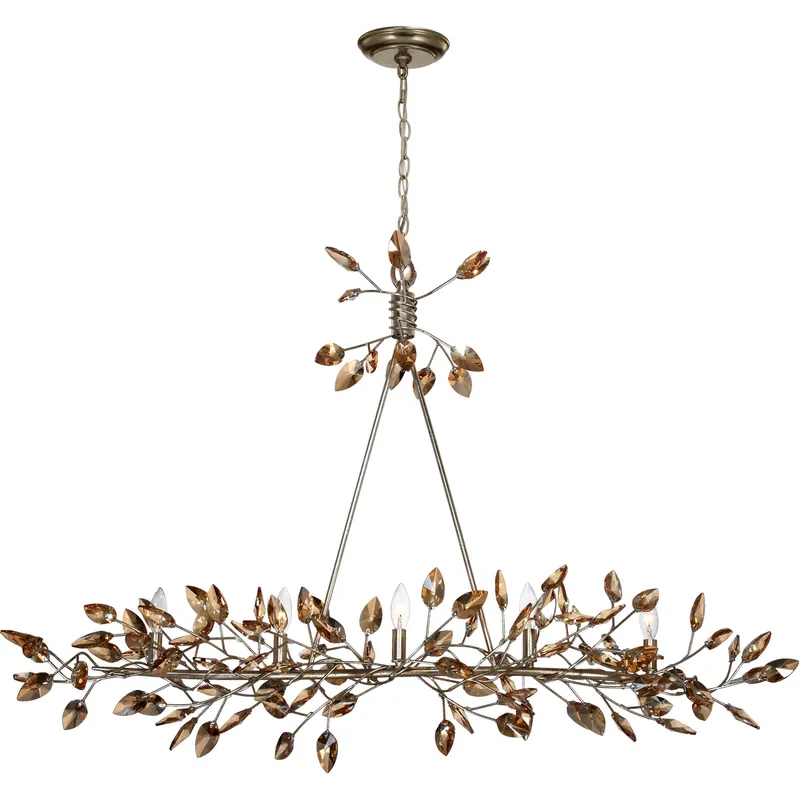 Misthaven 5 Light 13 inch Silver Leaf with Antique Gold Paint Chandelier Ceiling Light Shop Now