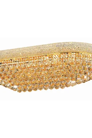 Budget Primo 24 Light 24 inch Gold Flush Mount Ceiling Light in Royal Cut