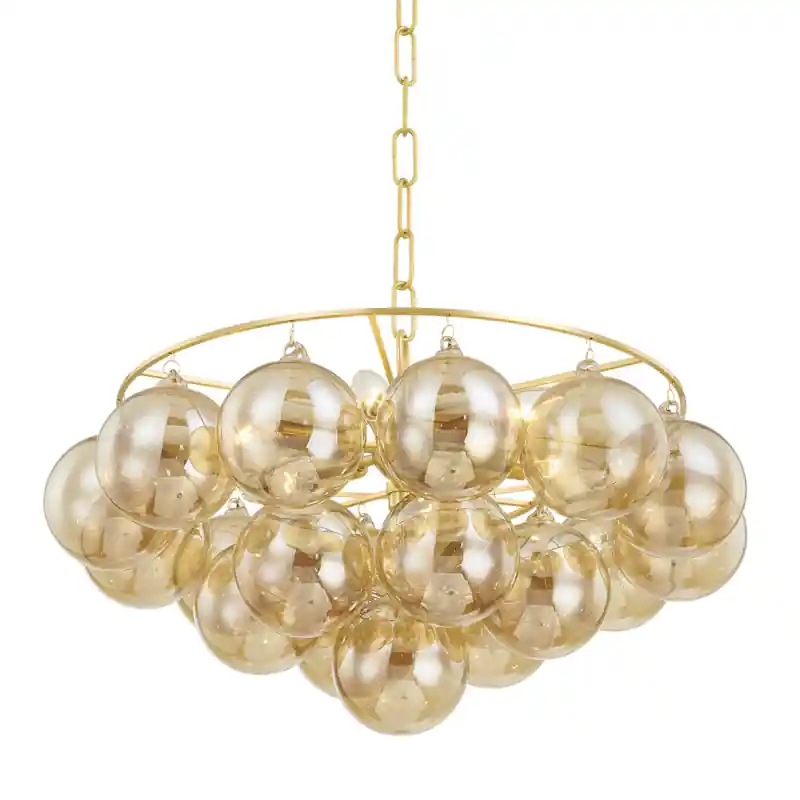 Fan Favorite Mimi 6 Light 23 inch Aged Brass Chandelier Ceiling Light