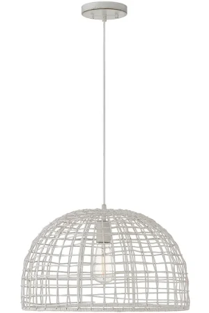 Bohemian 1 Light 18 inch White Rattan Pendant Ceiling Light Shop Now
