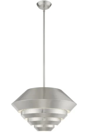Bulk Order Amsterdam 1 Light 18 inch Brushed Nickel Mini Pendant Ceiling Light