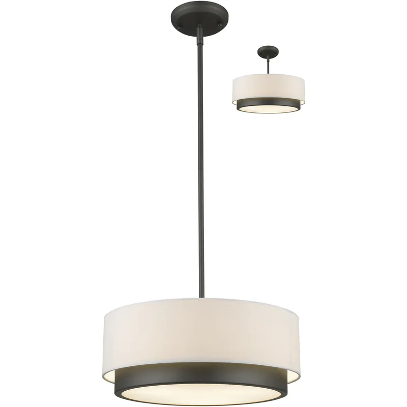 Deal Jade 3 Light 16 inch Factory Bronze Pendant Ceiling Light