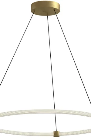 Bruni LED 32.38 inch Brushed Gold Pendant Ceiling Light Direct From Factory