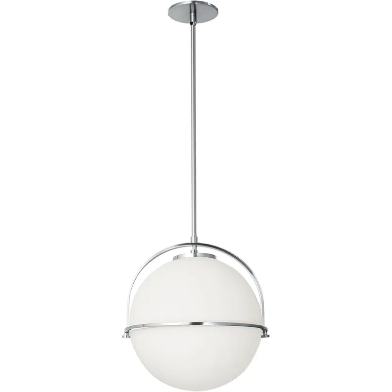 Paola 1 Light 11.5 inch Polished Chrome Single Drop Pendant Ceiling Light Hassle-Free Returns