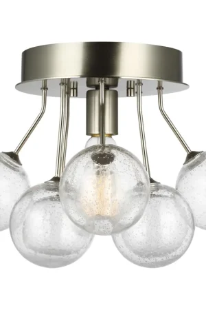 Authentic Sean Lavin Bronzeville 1 Light 15 inch Brushed Nickel Semi-Flush Mount Ceiling Light