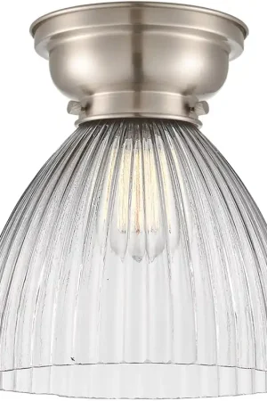 Aditi Seneca Falls 1 Light 10 inch Brushed Satin Nickel Flush Mount Ceiling Light, Aditi Direct From Factory