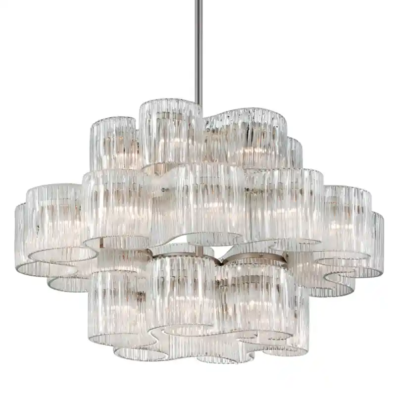 Circo 24 Light 45.5 inch Warm Silver Leaf Chandelier Ceiling Light Fresh Stock