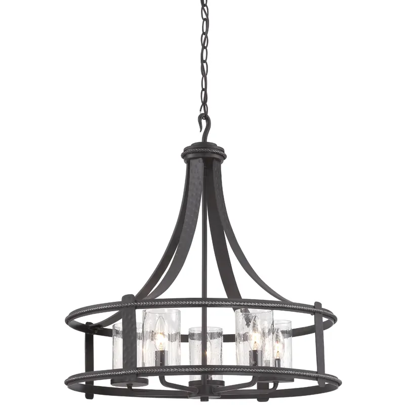 Palencia 5 Light 24 inch Artisan Pardo Wash Chandelier Ceiling Light Factory Price