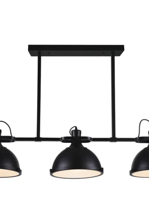 Brand New Strum 3 Light 50 inch Black Island/Pool Table Light Ceiling Light