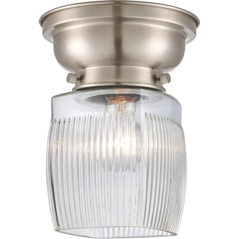 Aditi Colton 1 Light 6 inch Brushed Satin Nickel Flush Mount Ceiling Light, Aditi Free Shipping
