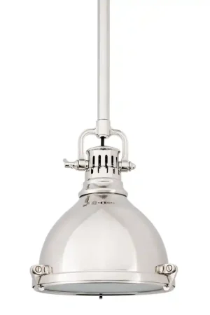 Authentic Pelham 1 Light 8 inch Polished Nickel Pendant Ceiling Light