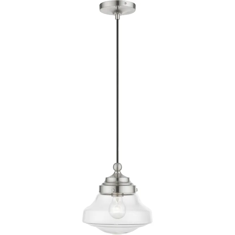 Trending Avondale 1 Light 9 inch Brushed Nickel Mini Pendant Ceiling Light