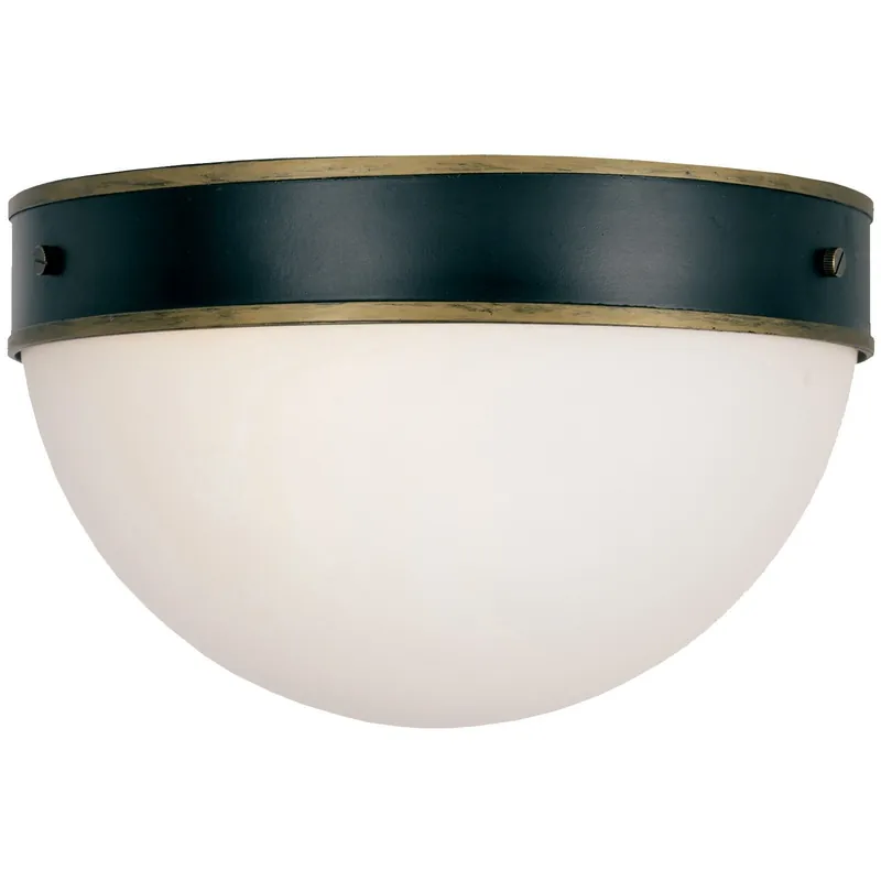 Capsule 2 Light 8 inch Matte Black/Textured Gold Outdoor Flush, Brian Patrick Flynn Cheap