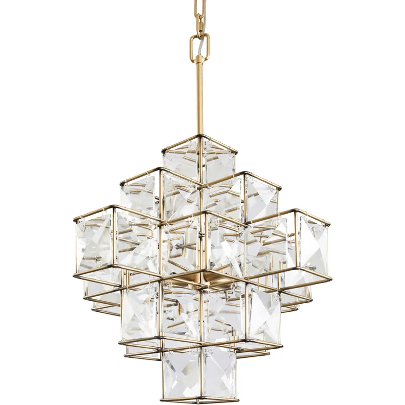 Cubic 6 Light 18.5 inch Calypso Gold Pendant Ceiling Light Seasonal Sale