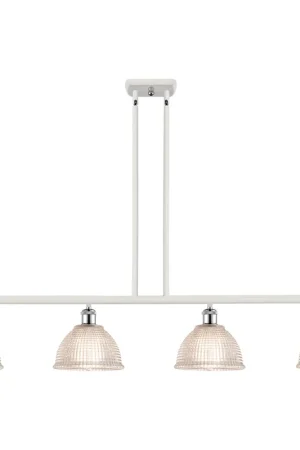 Ballston Arietta 4 Light 48 inch White and Polished Chrome Island Light Ceiling Light, Ballston Discount