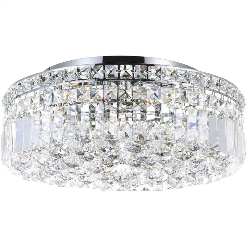 Deal Colosseum 5 Light 16 inch Chrome Flush Mount Ceiling Light