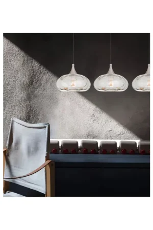 Art Glass 1 Light 11 inch Brushed Nickel Mini Pendant Ceiling Light Luxury